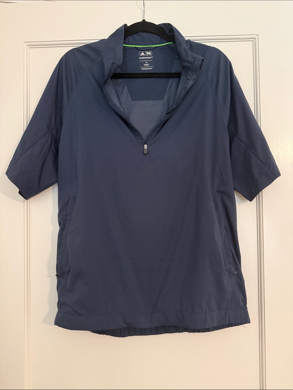 adidas Men's Navy Golf Quarter-Zip Short-Sleeve Pullover